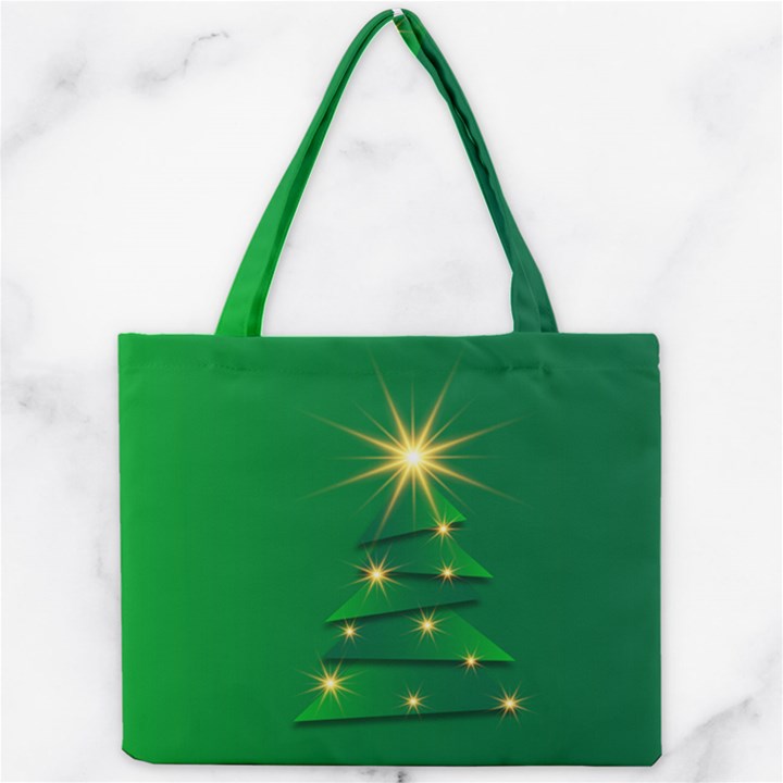 Christmas Tree Green Mini Tote Bag