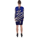 Christmas Tree Grey Blue Asymmetric Cut-Out Shift Dress View2