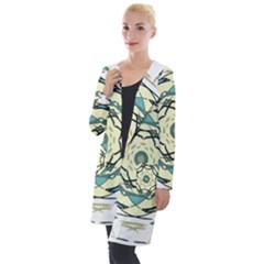 Circle Vector Background Abstract Hooded Pocket Cardigan by HermanTelo