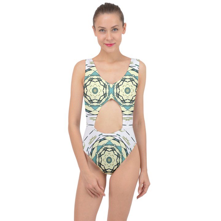 Circle Vector Background Abstract Center Cut Out Swimsuit