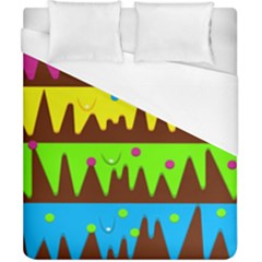 Illustration Abstract Graphic Rainbow Duvet Cover (california King Size) by HermanTelo