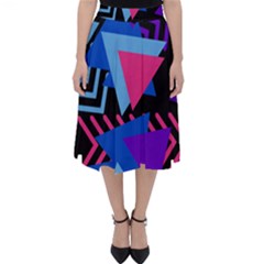 Memphis Pattern Geometric Abstract Classic Midi Skirt by HermanTelo