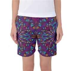 Kaleidoscope Triangle Curved Women s Basketball Shorts by HermanTelo