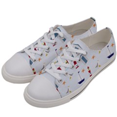 Nautical Sea Women s Low Top Canvas Sneakers by HermanTelo