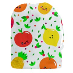 Pattern Fruits Orange Green Drawstring Pouch (xxxl) by HermanTelo