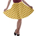 Pattern Halloween Pumpkin Color A-line Skater Skirt View1