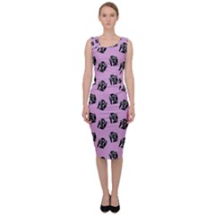 Girl Face Lilac Sleeveless Pencil Dress by snowwhitegirl