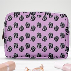 Girl Face Lilac Make Up Pouch (medium) by snowwhitegirl