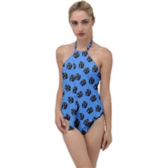 Girl Face Blue Go With The Flow One Piece Swimsuit by snowwhitegirl