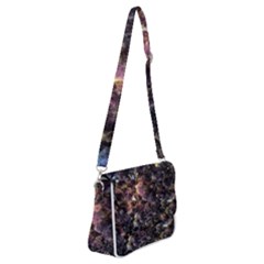 Amethyst Shoulder Bag With Back Zipper by WensdaiAmbrose