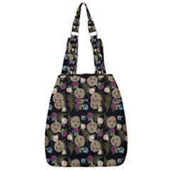 Cracked Doll Pattern Black Center Zip Backpack by snowwhitegirl