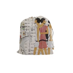 Egyptian Design Men Worker Slaves Drawstring Pouch (medium) by Sapixe