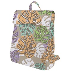 Pattern Leaves Banana Rainbow Flap Top Backpack by HermanTelo