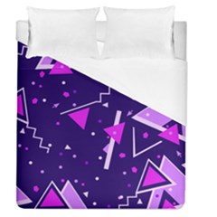 Purple Blue Geometric Pattern Duvet Cover (queen Size) by HermanTelo