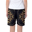 Fractal Stained Glass Ornate Women s Basketball Shorts View2