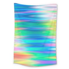 Wave Rainbow Bright Texture Large Tapestry by Sapixe