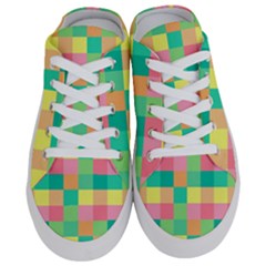 Checkerboard Pastel Squares Half Slippers by Sapixe