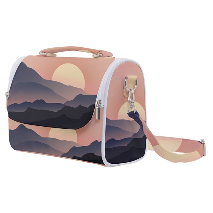 Sunset Sky Sun Graphics Satchel Shoulder Bag