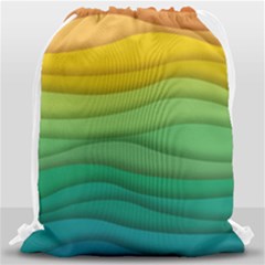 Waves Texture Drawstring Bag (large) by HermanTelo