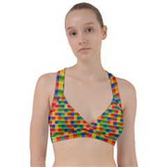 Background Colorful Abstract Sweetheart Sports Bra by Bajindul