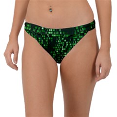 Abstract Plaid Green Band Bikini Bottom by Bajindul