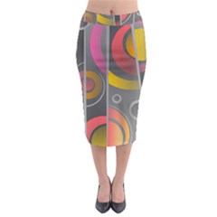 Abstract Colorful Background Grey Midi Pencil Skirt by Bajindul