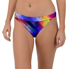 Abstract Background Colorful Pattern Band Bikini Bottom by Bajindul