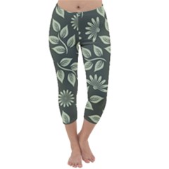 Flowers Pattern Spring Nature Capri Winter Leggings  by Bajindul