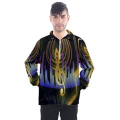 Background Level Clef Note Music Men s Half Zip Pullover by Bajindul