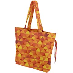 Background Triangle Circle Abstract Drawstring Tote Bag by Bajindul