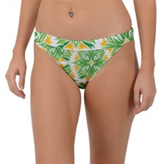 Green Pattern Retro Wallpaper Band Bikini Bottom by Bajindul