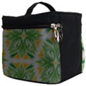 Green Pattern Retro Wallpaper Make Up Travel Bag (Big) View2