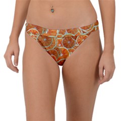 Oranges Background Texture Pattern Band Bikini Bottom by Bajindul