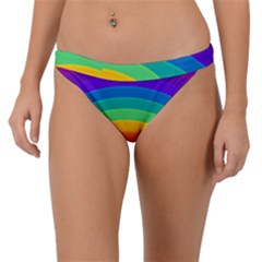 Rainbow Background Colorful Band Bikini Bottom by Bajindul