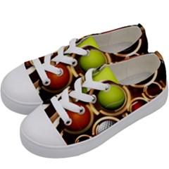 Sport Ball Tennis Golf Football Kids  Low Top Canvas Sneakers by Bajindul