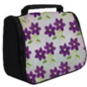 Purple Flower Full Print Travel Pouch (Big) View2