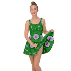 Stars Of Bleeding Hearts In Green Inside Out Casual Dress by pepitasart