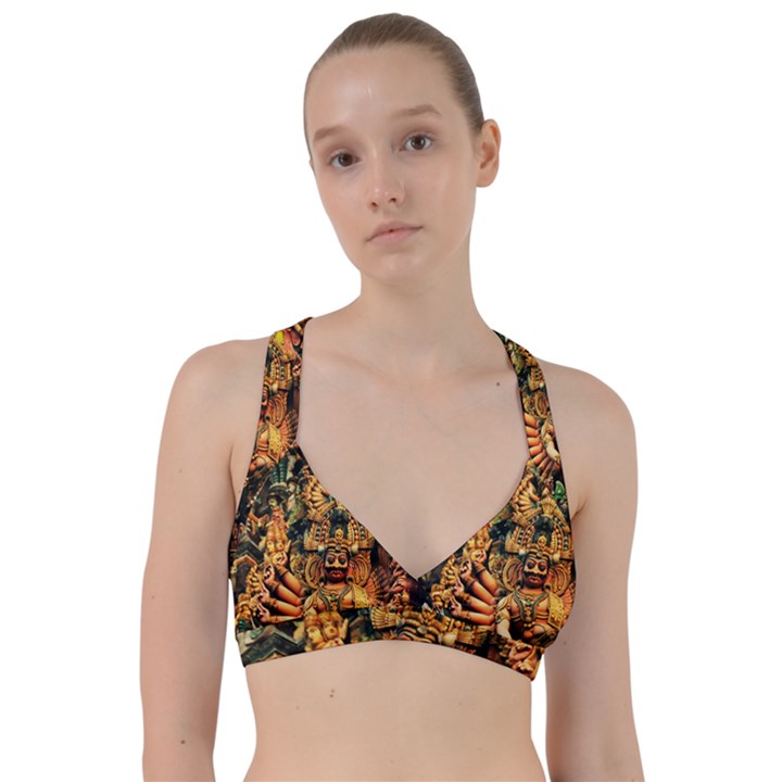 Sculpture Art Temple Tower Sweetheart Sports Bra