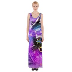 Ski Boot Ski Boots Skiing Activity Maxi Thigh Split Dress by Pakrebo