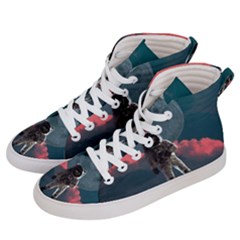 Astronaut Moon Space Planet Women s Hi-top Skate Sneakers by Pakrebo