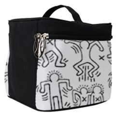 Doodle Pattern Make Up Travel Bag (small) by Valentinaart