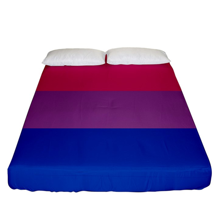 Bisexual Pride Flag Bi LGBTQ Flag Fitted Sheet (King Size)