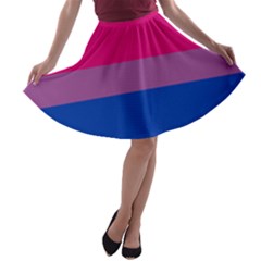 Bisexual Pride Flag Bi Lgbtq Flag A-line Skater Skirt by lgbtnation