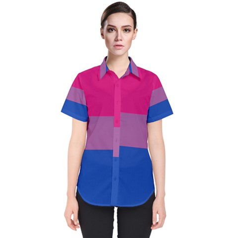 Bisexual Pride Flag Bi Lgbtq Flag Women s Short Sleeve Shirt by lgbtnation