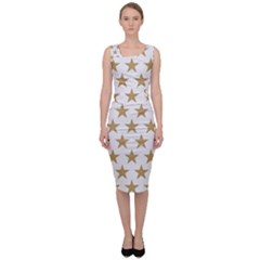 Gold Star Sleeveless Pencil Dress by WensdaiAmbrose