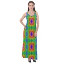 Groovy Purple Green Blue Orange Square Pattern Sleeveless Velour Maxi Dress View1