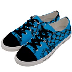 Cross-stitched Men s Low Top Canvas Sneakers by WensdaiAmbrose