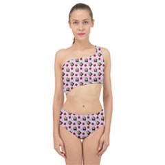 Doll And Cherries Pattern Spliced Up Two Piece Swimsuit by snowwhitegirl