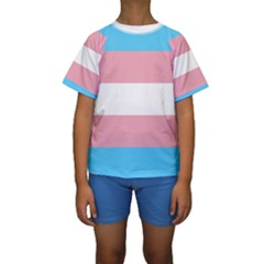 Transgender Pride Flag Kids  Short Sleeve Swimwear by lgbtnation