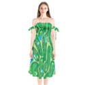 Golf Course Par Golf Course Green Copy Shoulder Tie Bardot Midi Dress View1